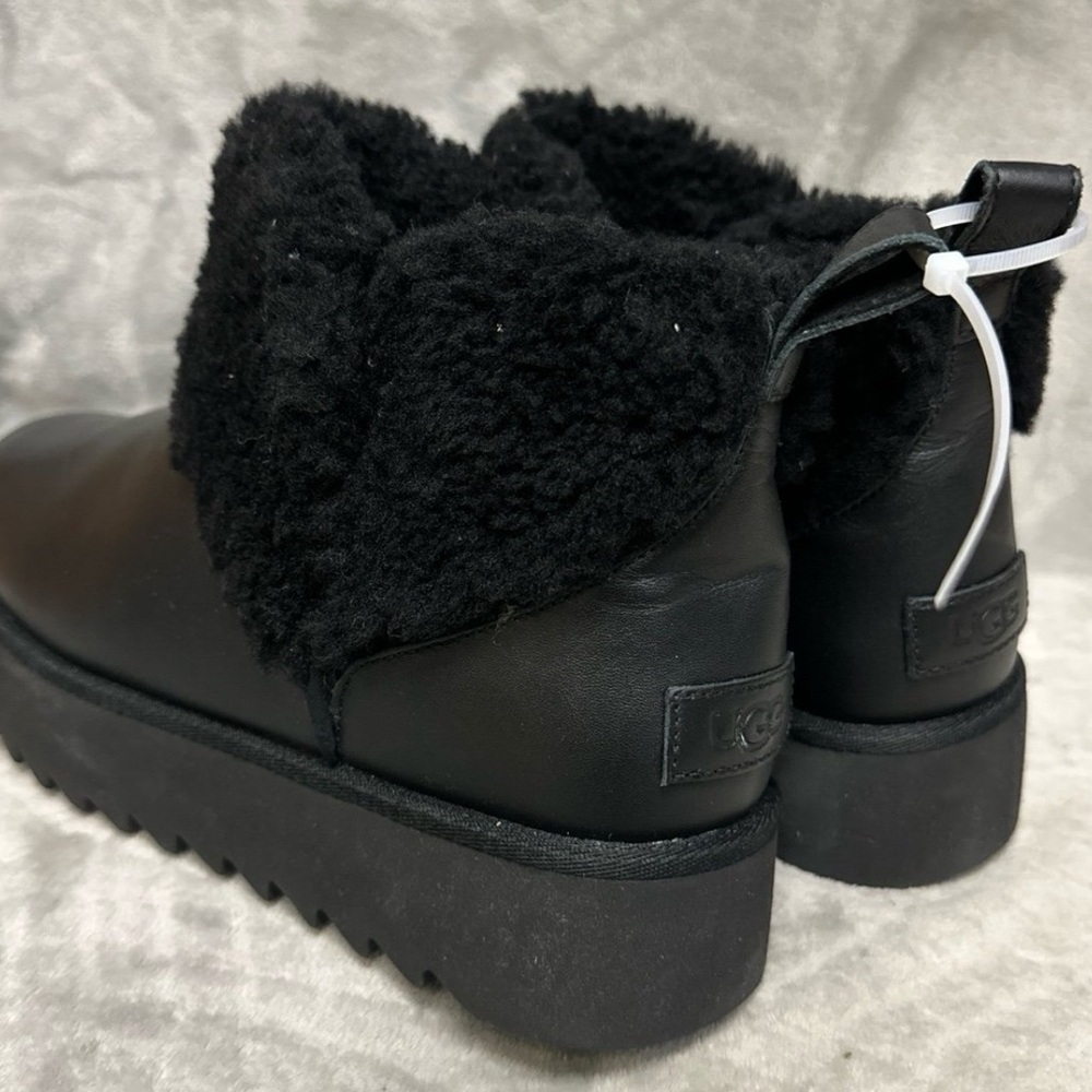 UGG ULTRA MINI ALINA CURLED BOOTS SIZE 10 - Picture 3 of 7